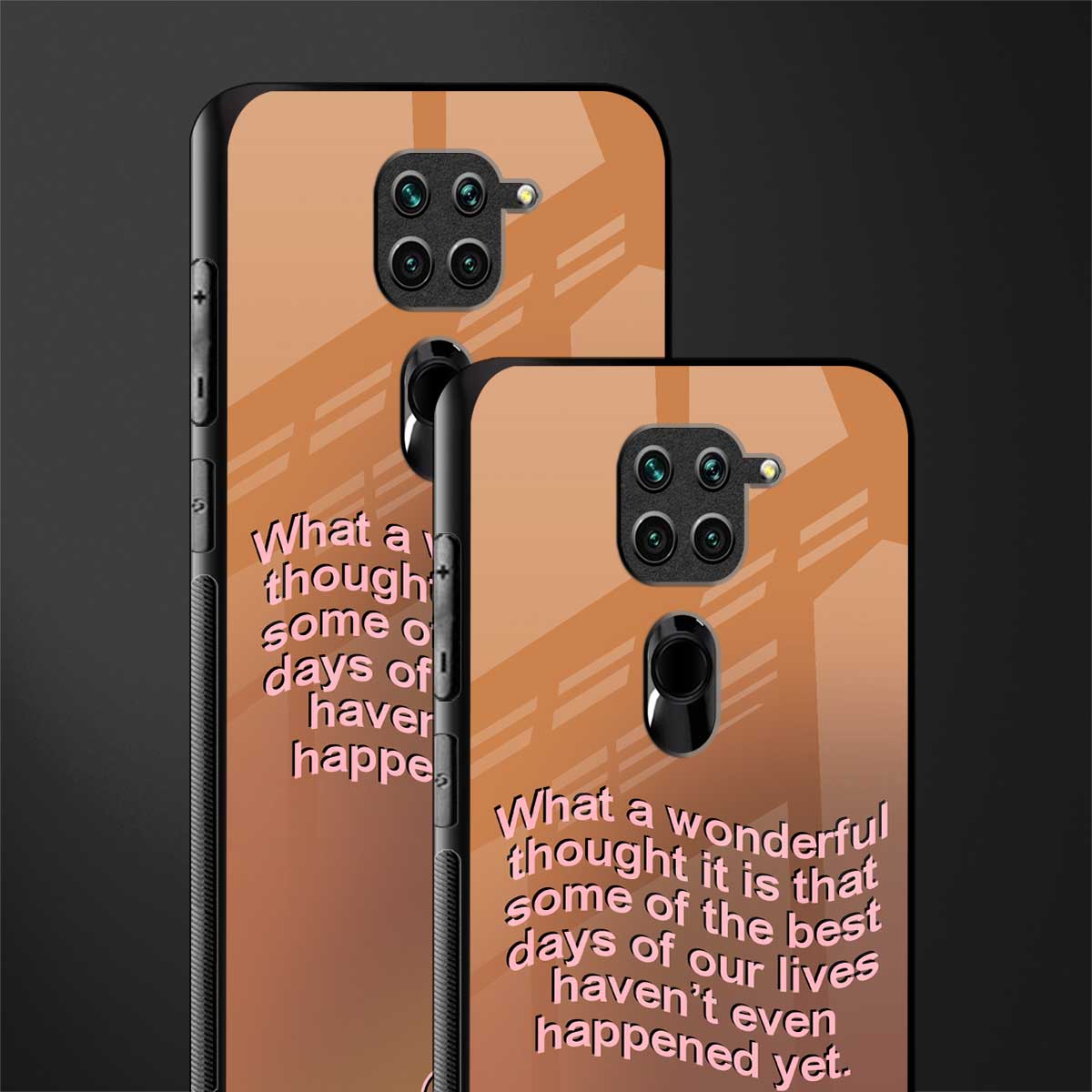 wonderful thought glass case for redmi note 9 image-2