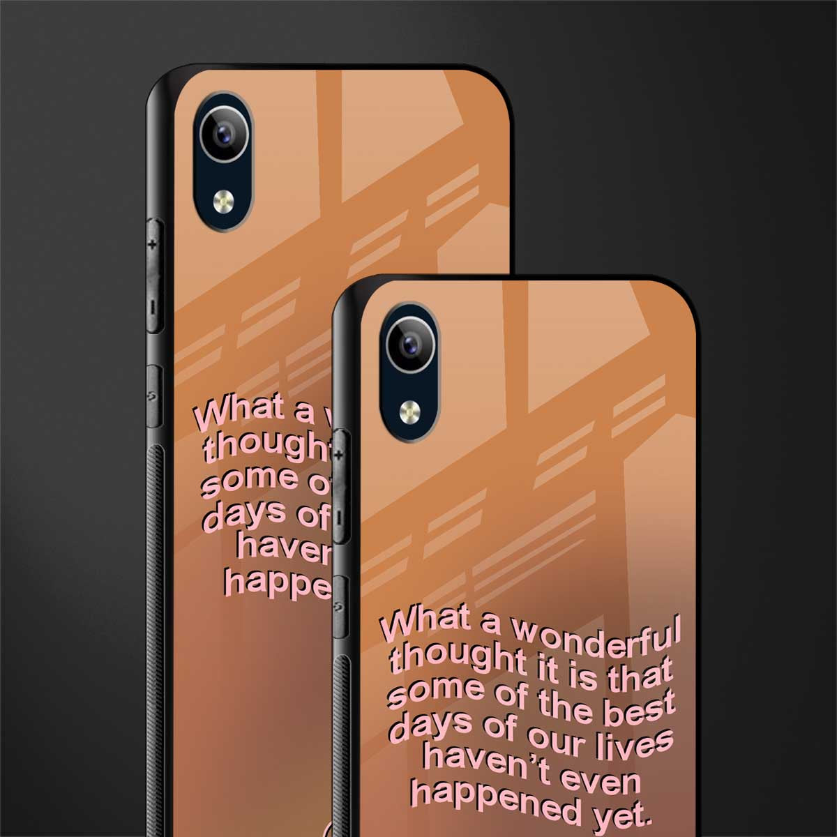 wonderful thought glass case for vivo y1s without fingerprint image-2