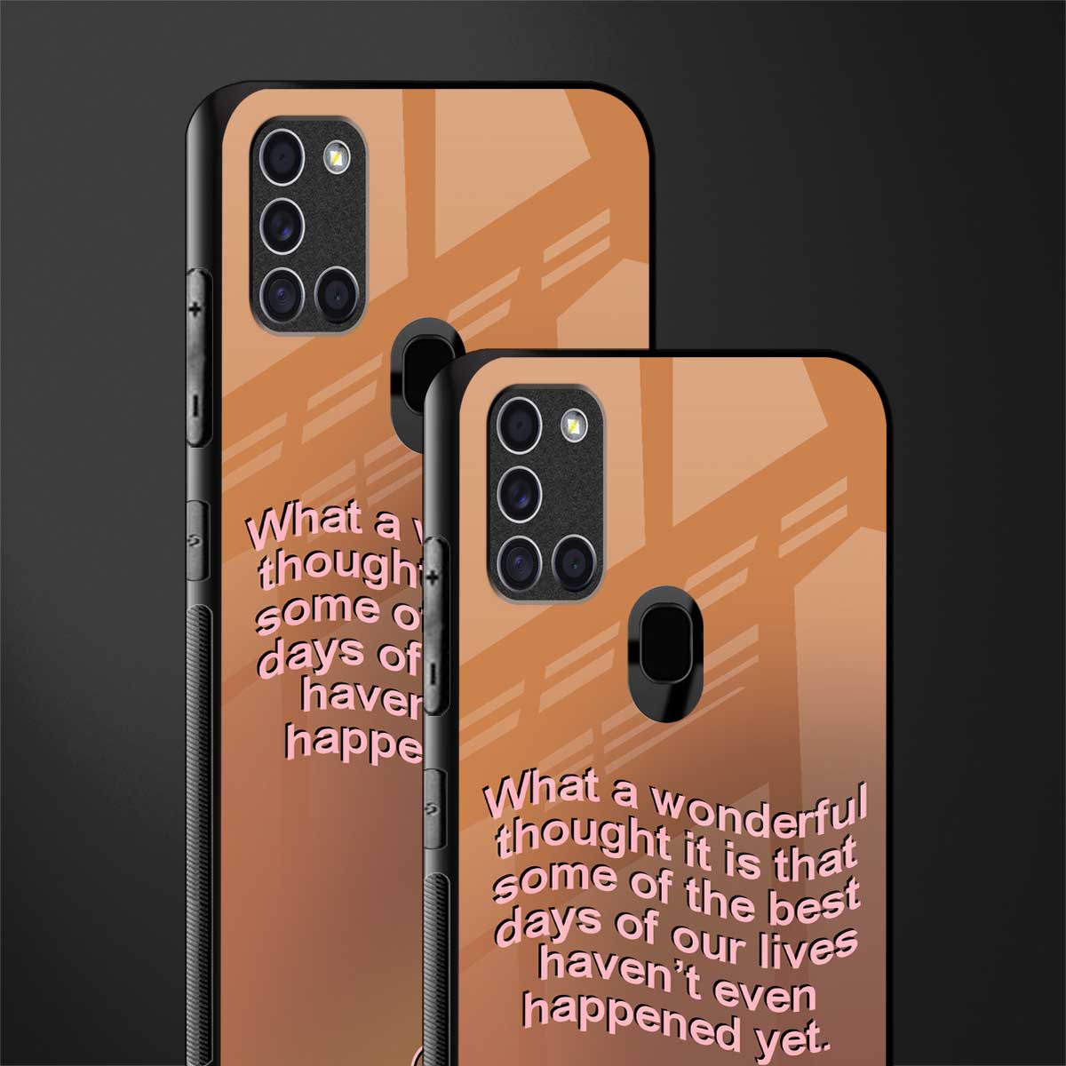 wonderful thought glass case for samsung galaxy a21s image-2