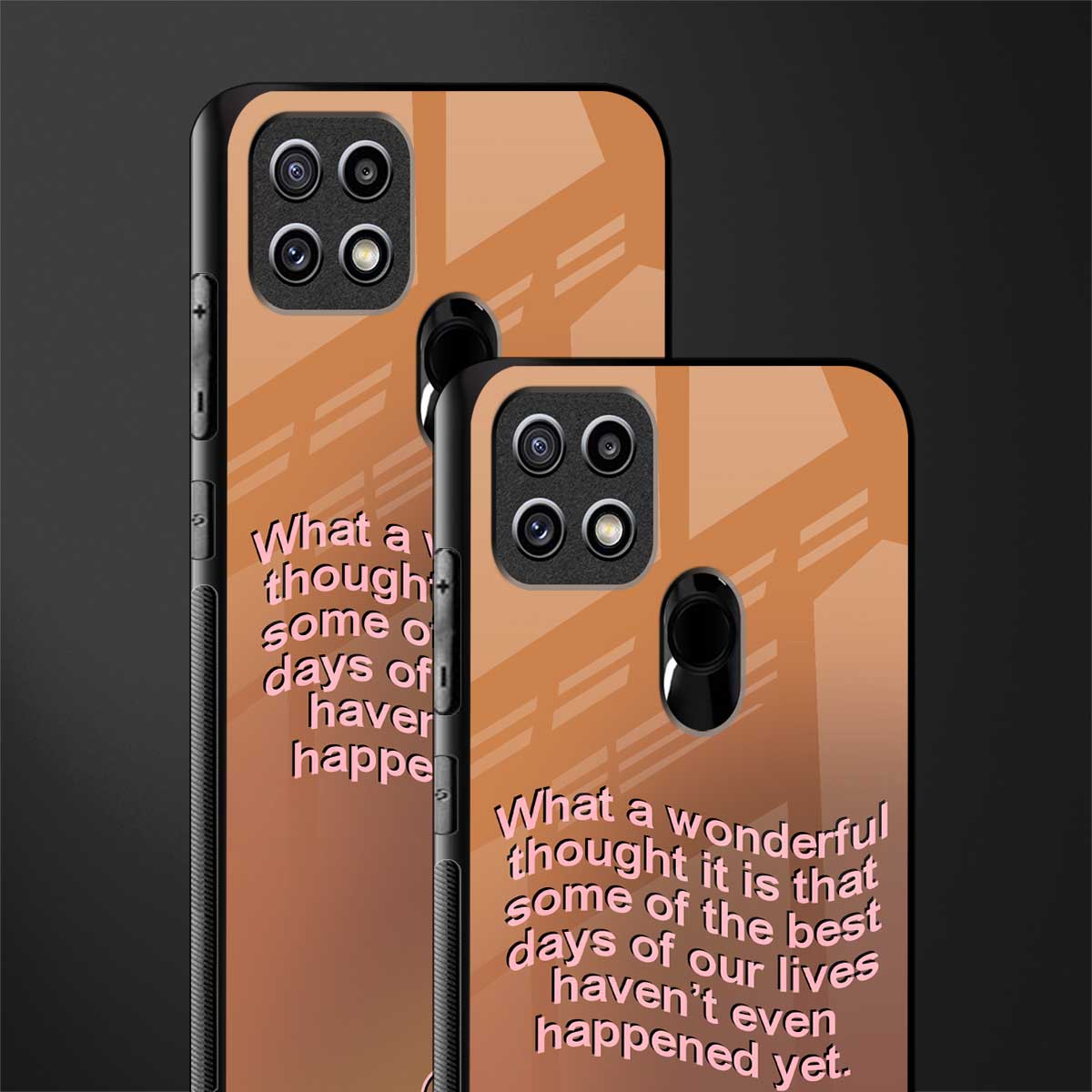 wonderful thought glass case for oppo a15 image-2