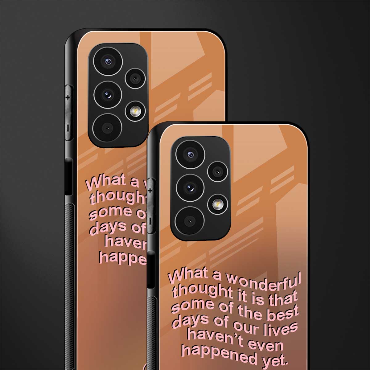 wonderful thought back phone cover | glass case for samsung galaxy a13 4g