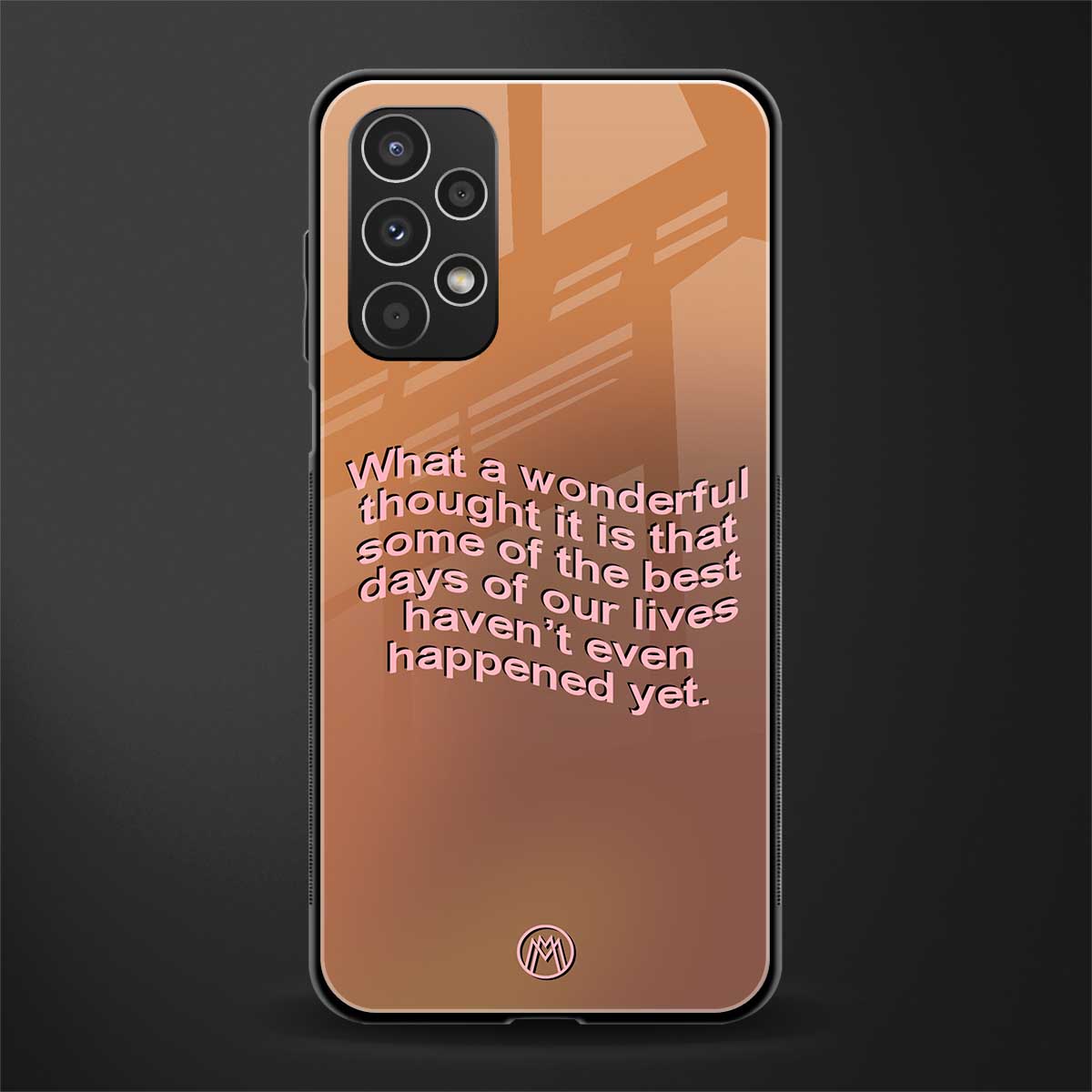 wonderful thought back phone cover | glass case for samsung galaxy a13 4g