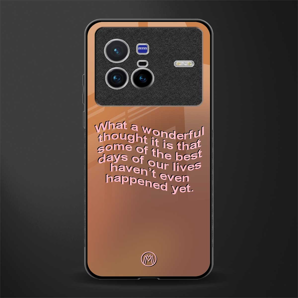 wonderful thought glass case for vivo x80 image