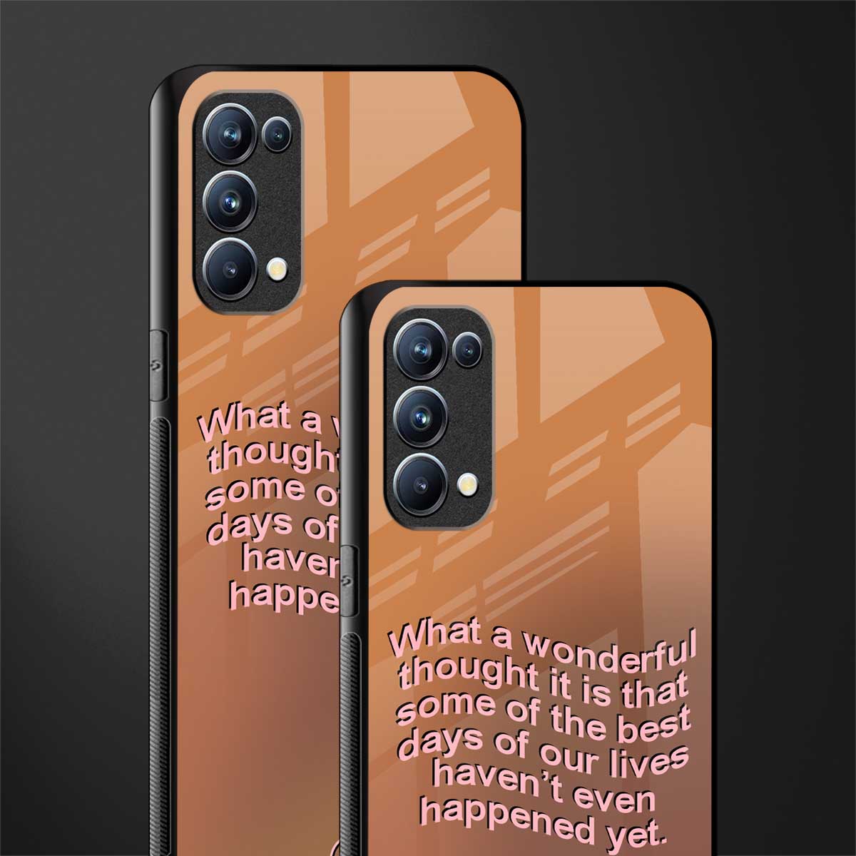 wonderful thought back phone cover | glass case for oppo reno 5