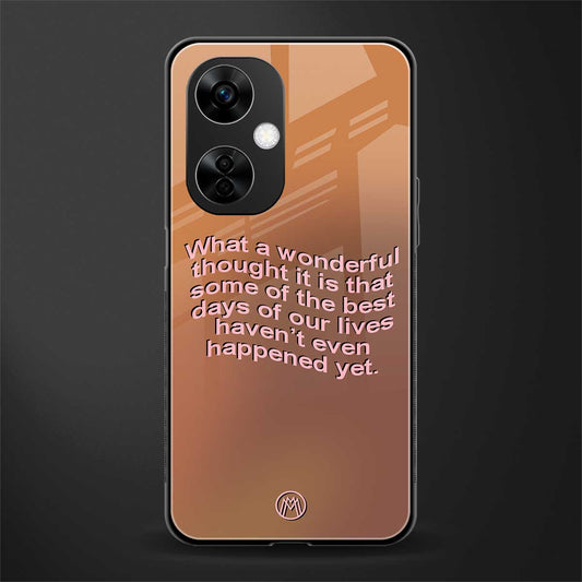 wonderful thought back phone cover | glass case for oneplus nord ce 3 lite
