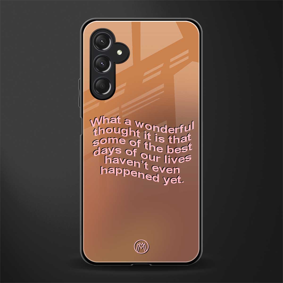 wonderful thought back phone cover | glass case for samsun galaxy a24 4g