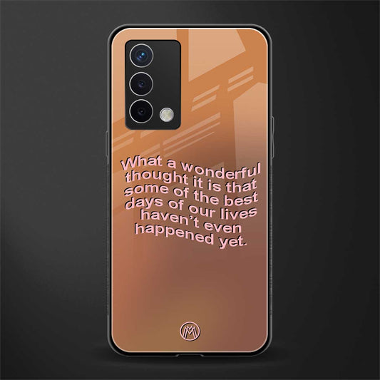 wonderful thought back phone cover | glass case for oppo a74 4g