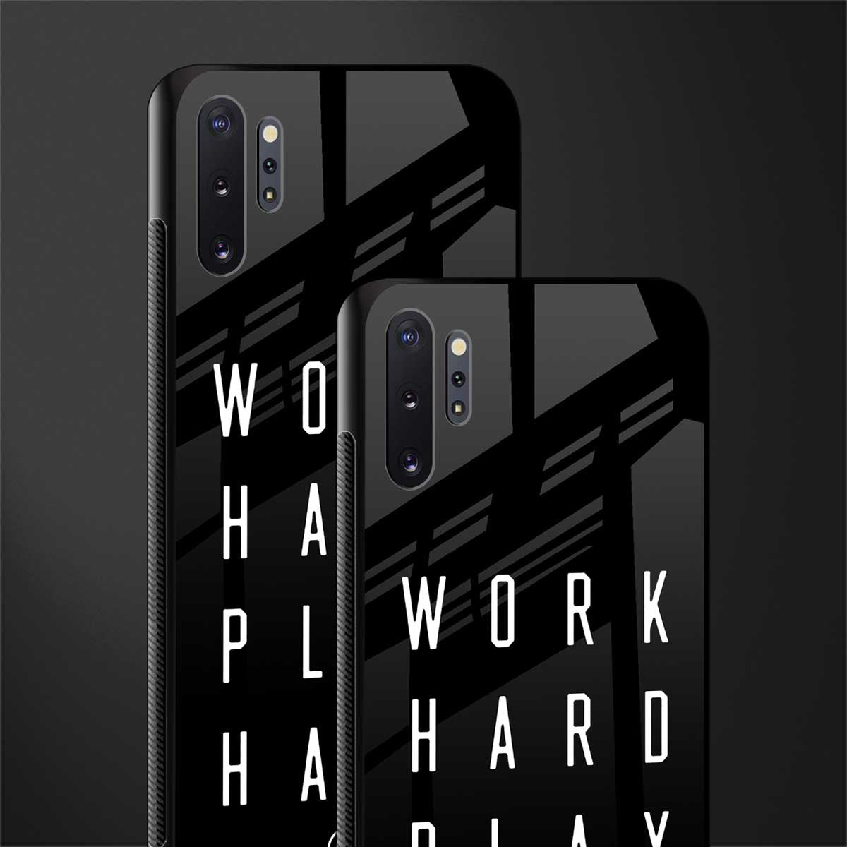 work hard play hard glass case for samsung galaxy note 10 plus image-2