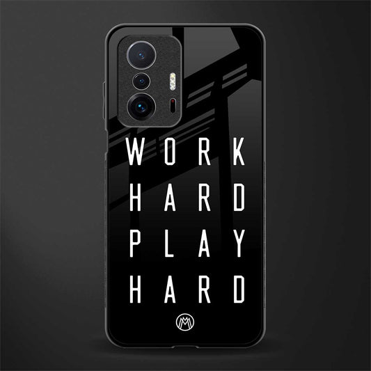 work hard play hard glass case for mi 11t pro 5g image