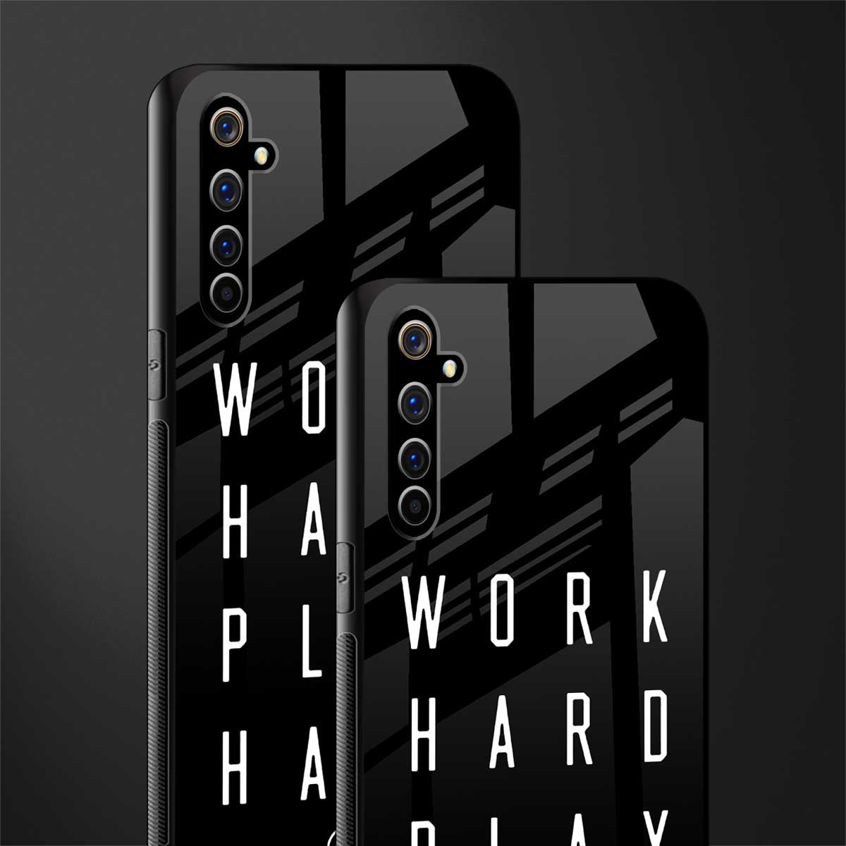 work hard play hard glass case for realme x50 pro image-2