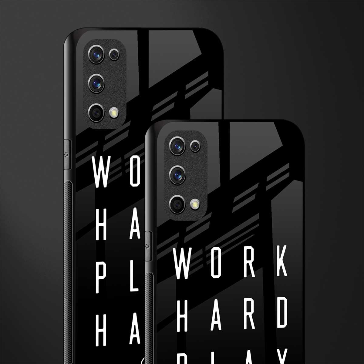 work hard play hard glass case for realme x7 pro image-2