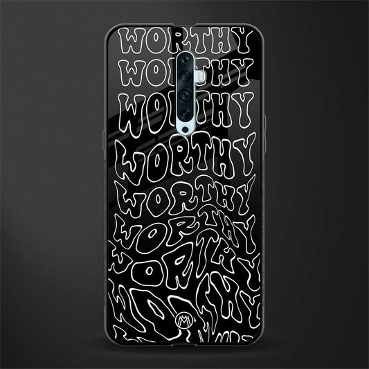 worthy black glass case for oppo reno 2f image