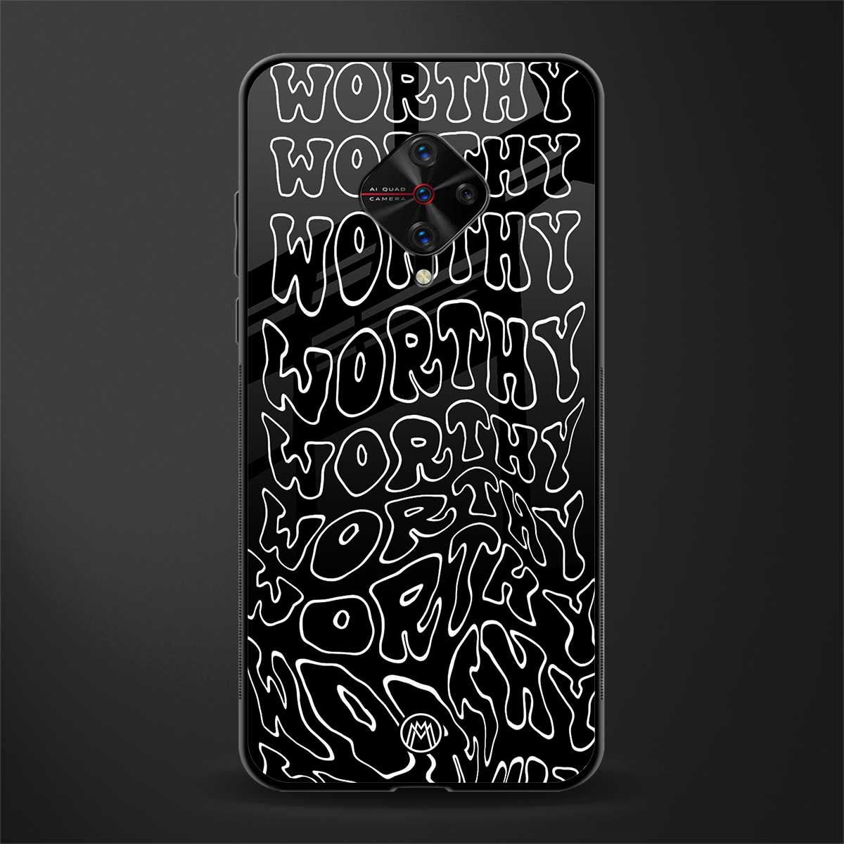 worthy black glass case for vivo s1 pro image