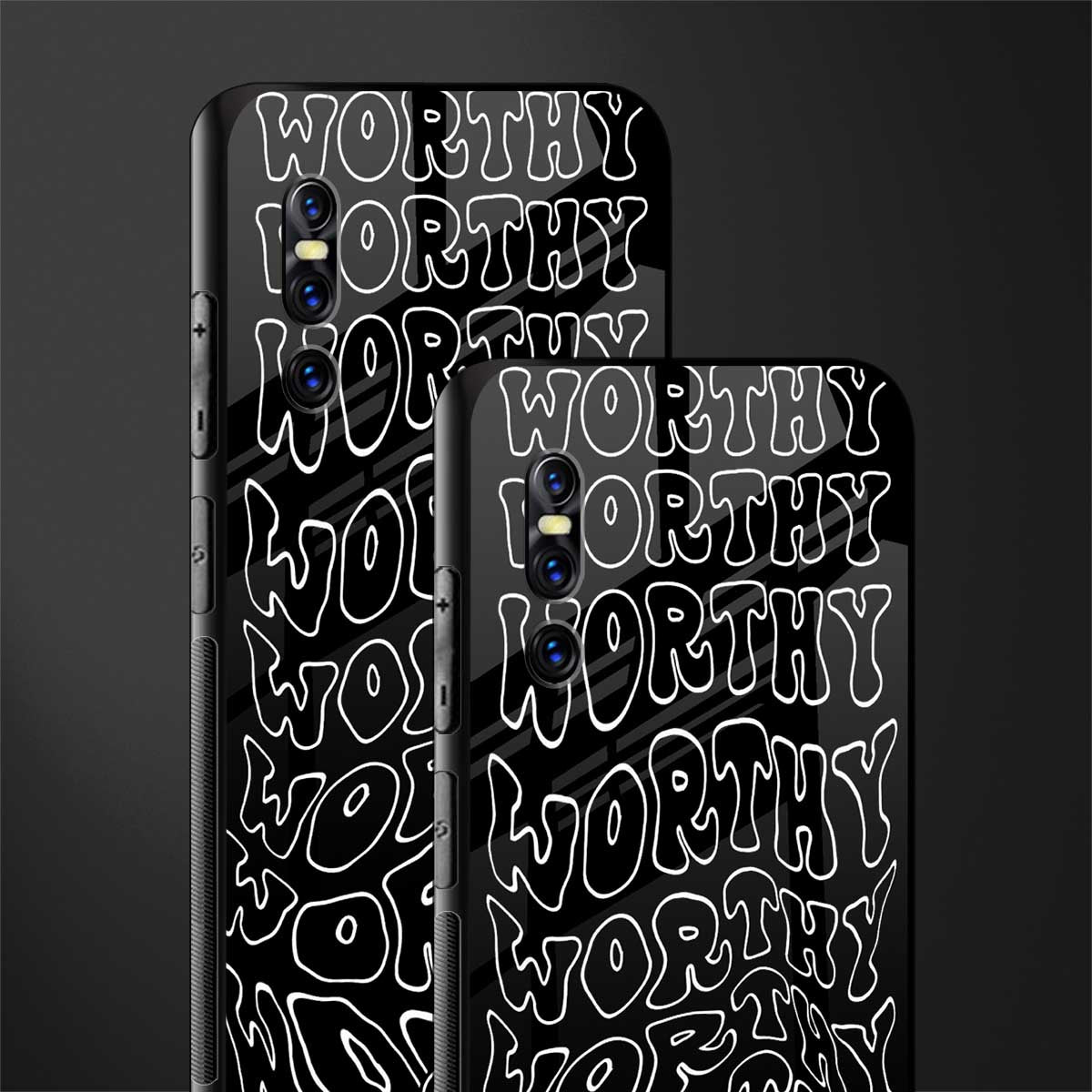 worthy black glass case for vivo v15 pro image-2