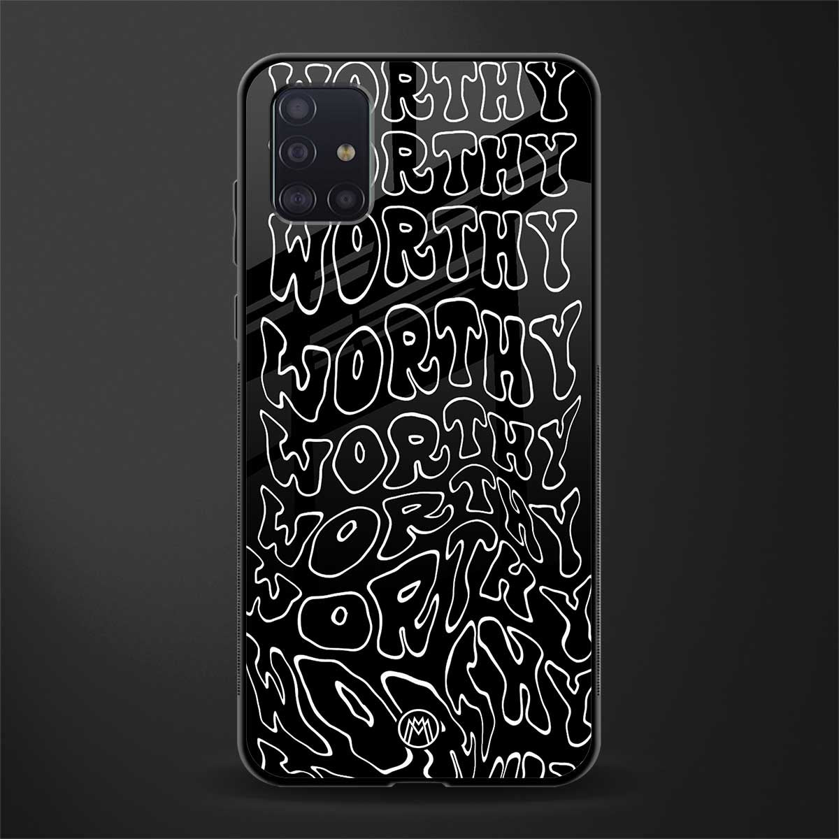 worthy black glass case for samsung galaxy a71 image
