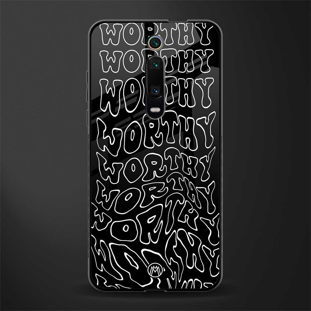 worthy black glass case for redmi k20 pro image