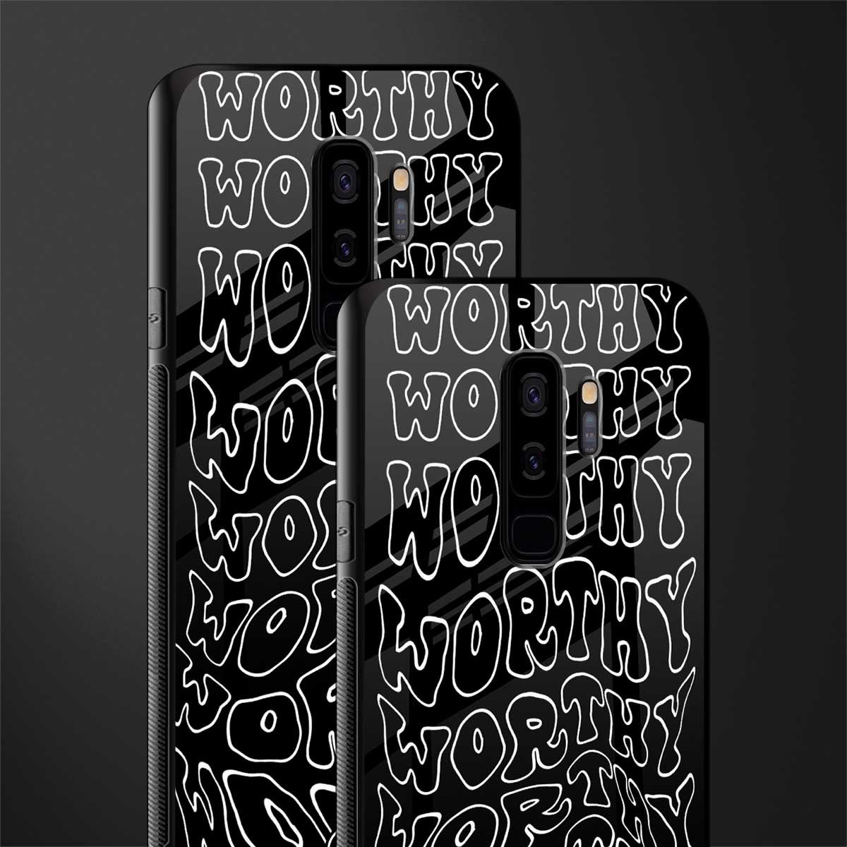 worthy black glass case for samsung galaxy s9 plus image-2