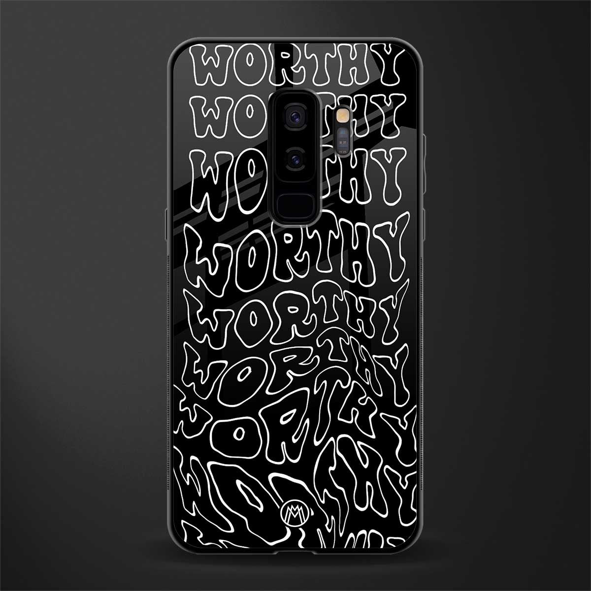 worthy black glass case for samsung galaxy s9 plus image