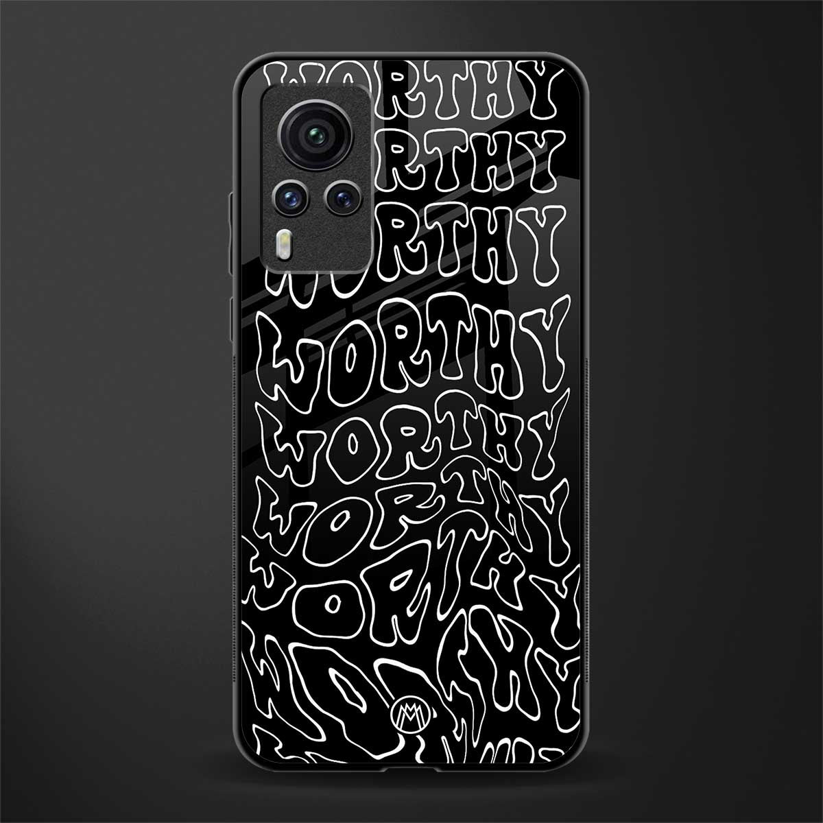 worthy black glass case for vivo x60 pro image