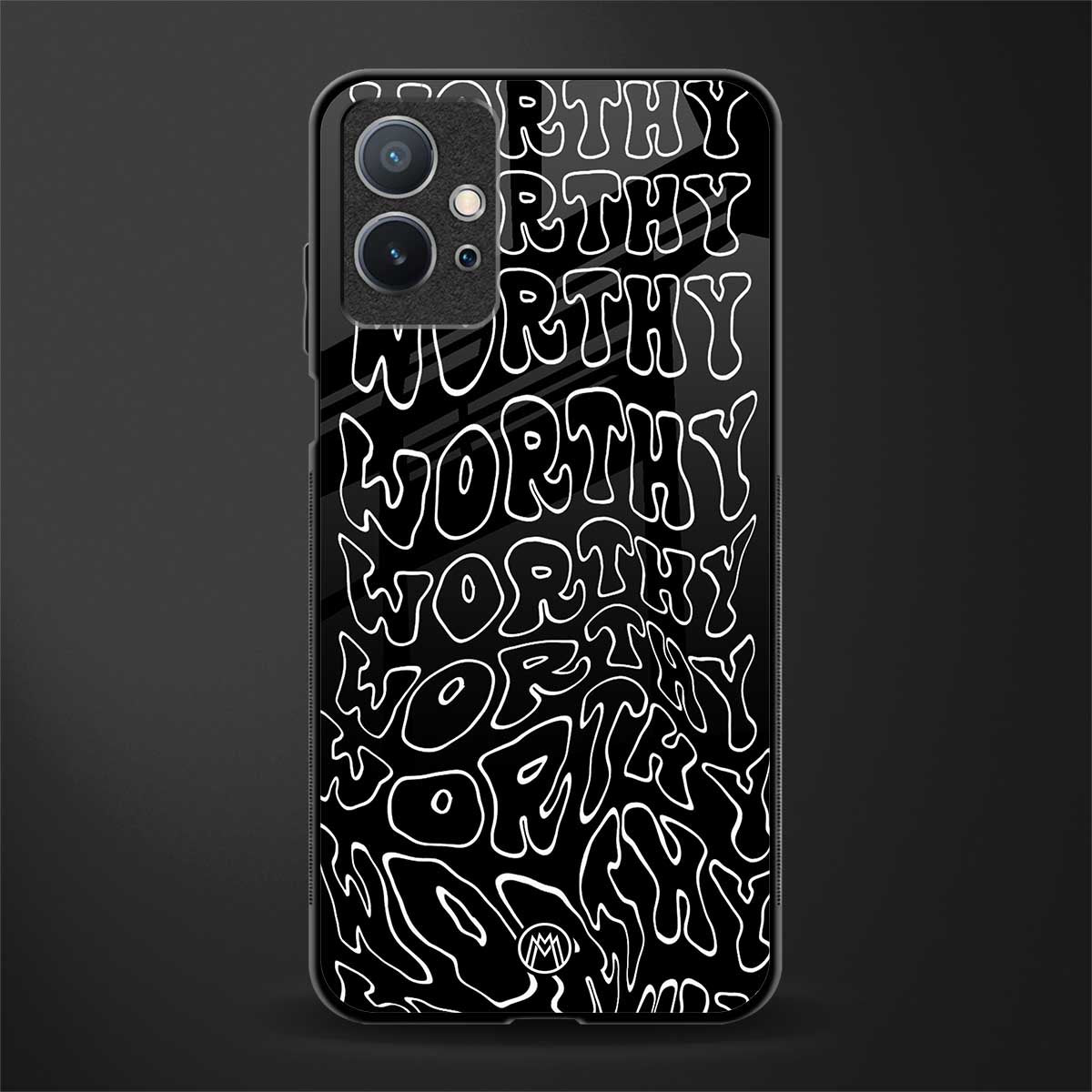 worthy black glass case for vivo y75 5g image