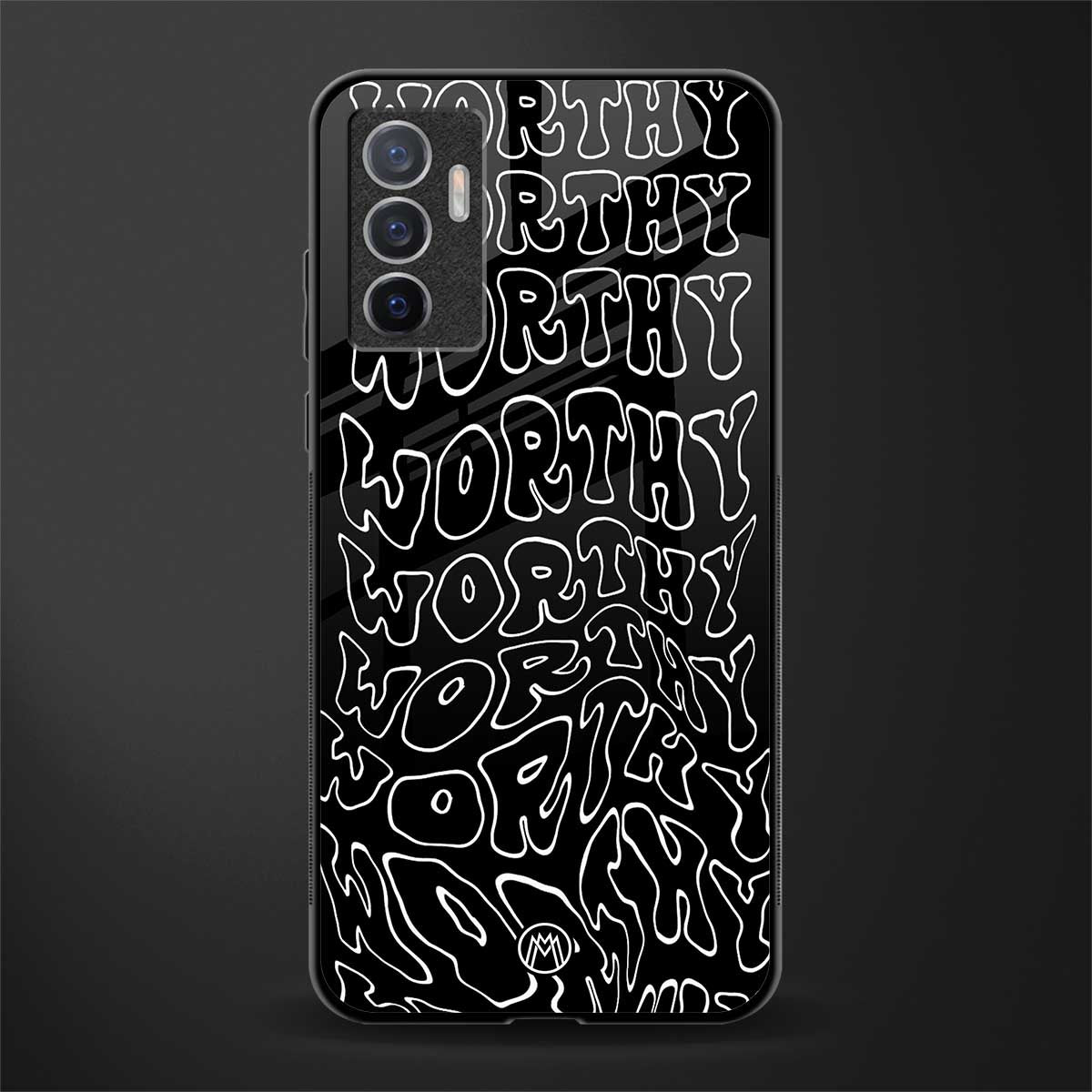 worthy black glass case for vivo v23e image