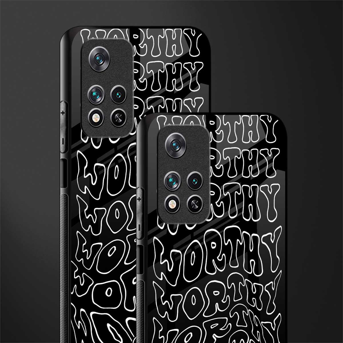 worthy black glass case for poco m4 pro 5g image-2
