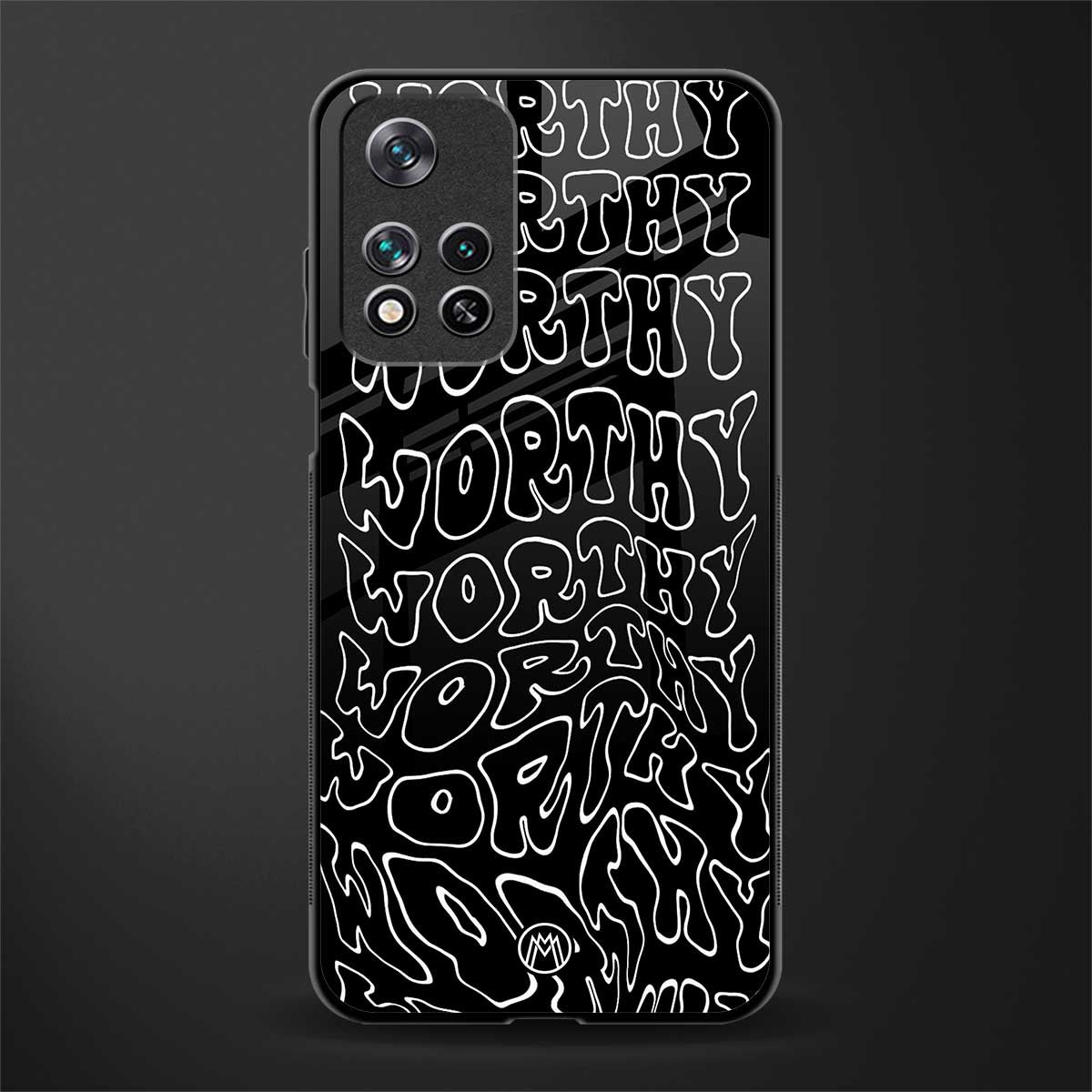 worthy black glass case for poco m4 pro 5g image