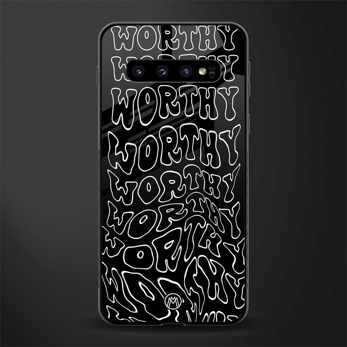 worthy black glass case for samsung galaxy s10 plus image