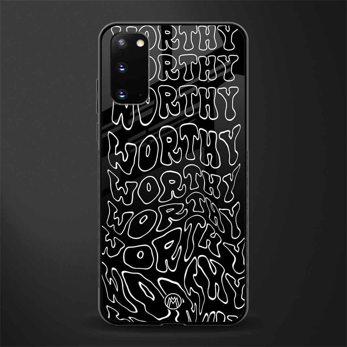 worthy black glass case for samsung galaxy s20 image