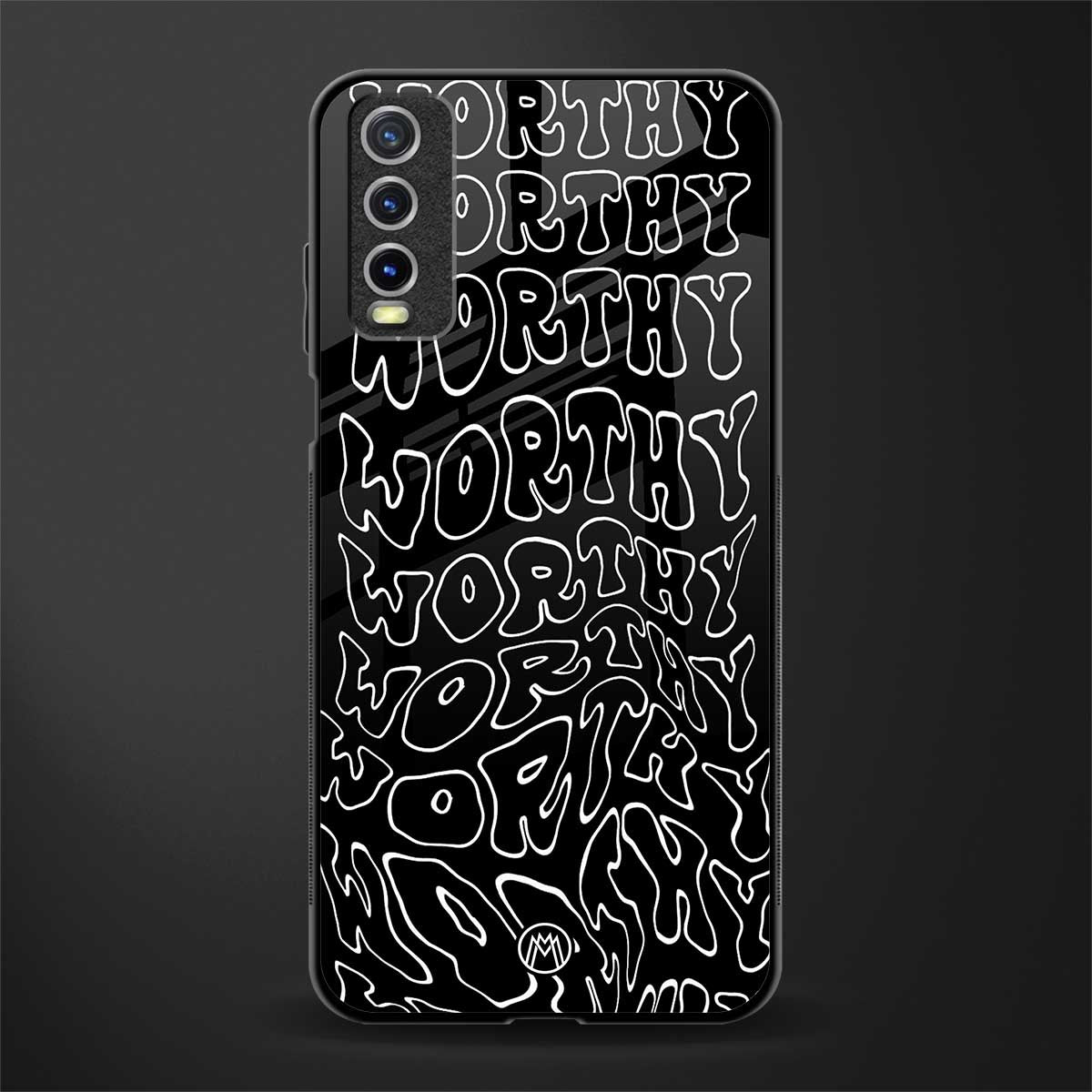 worthy black glass case for vivo y20 image