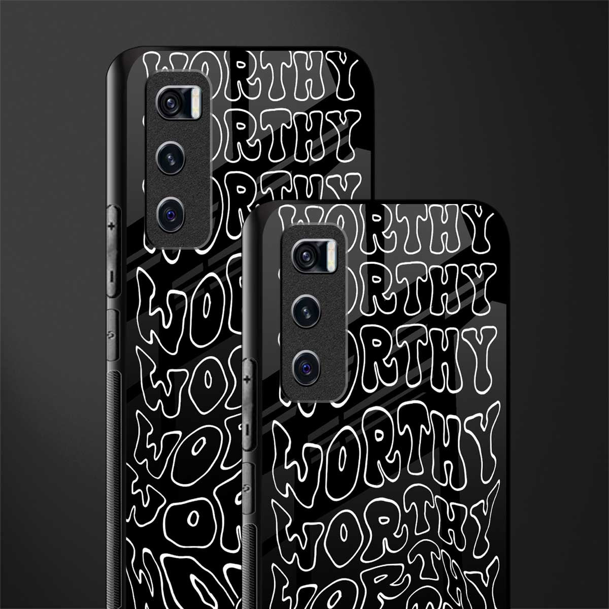 worthy black glass case for vivo v20 se image-2
