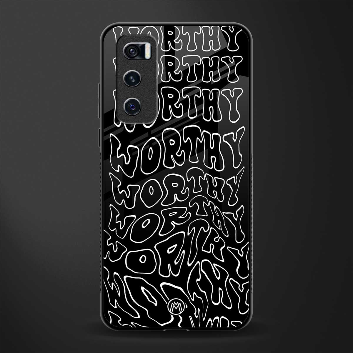 worthy black glass case for vivo v20 se image