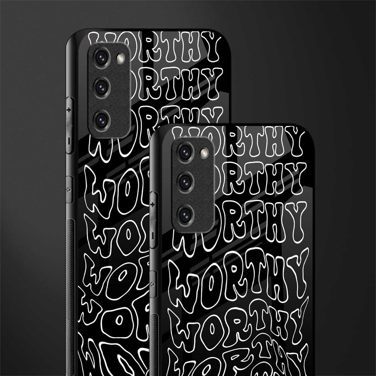 worthy black glass case for samsung galaxy s20 fe image-2