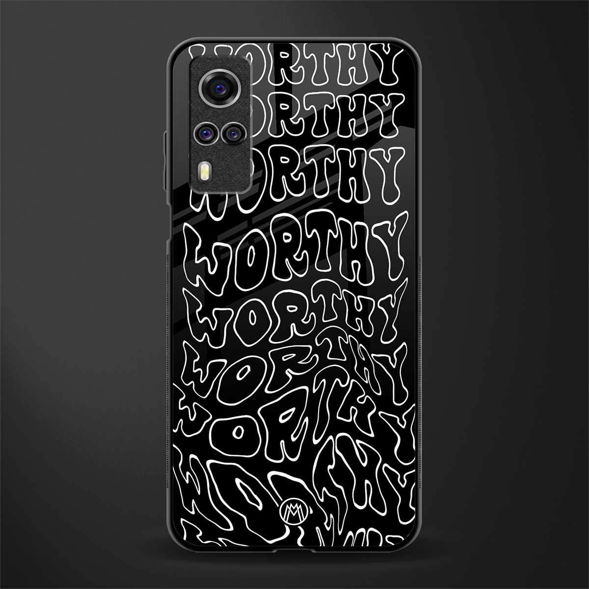 worthy black glass case for vivo y51 image