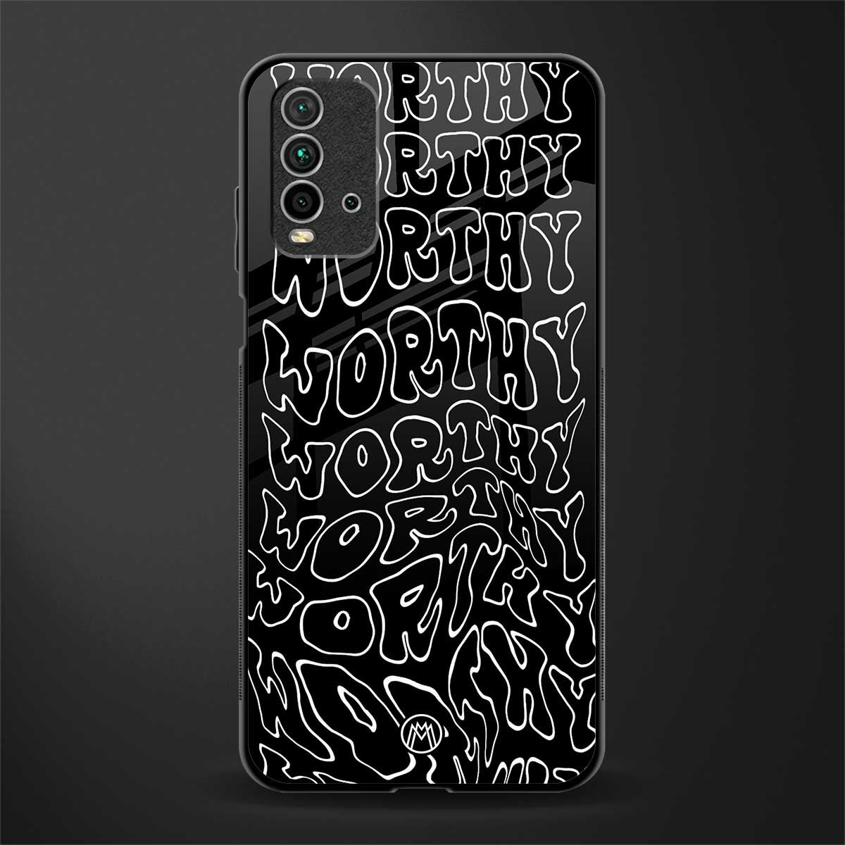 worthy black glass case for redmi 9 power image