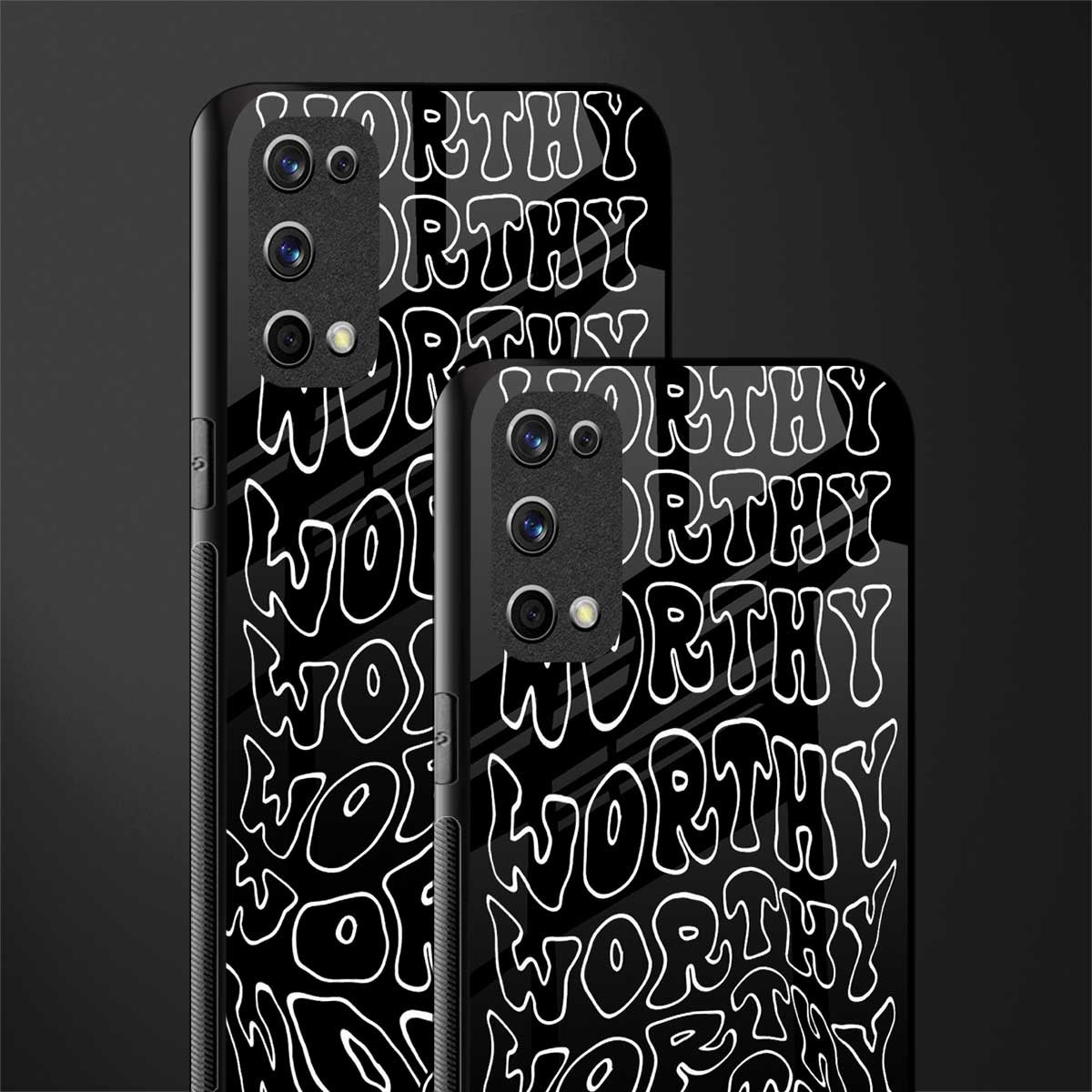 worthy black glass case for realme x7 pro image-2