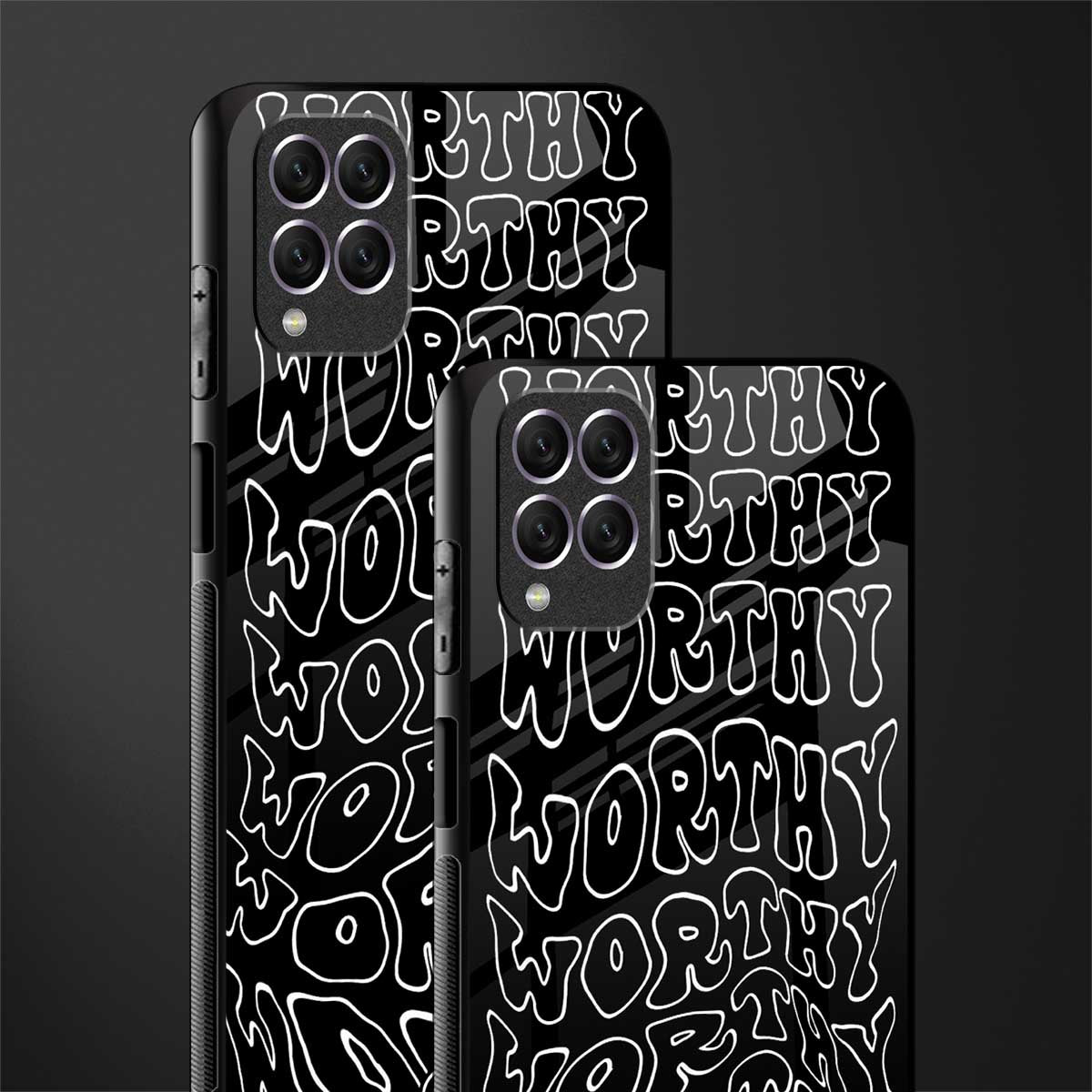 worthy black glass case for samsung galaxy f62 image-2