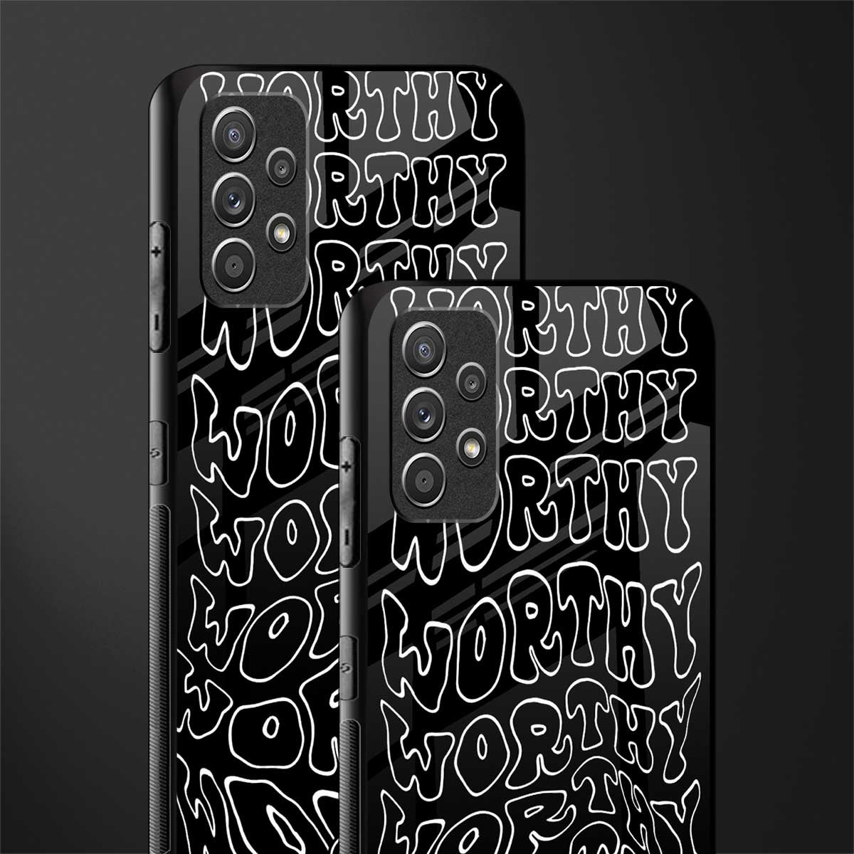 worthy black glass case for samsung galaxy a32 4g image-2