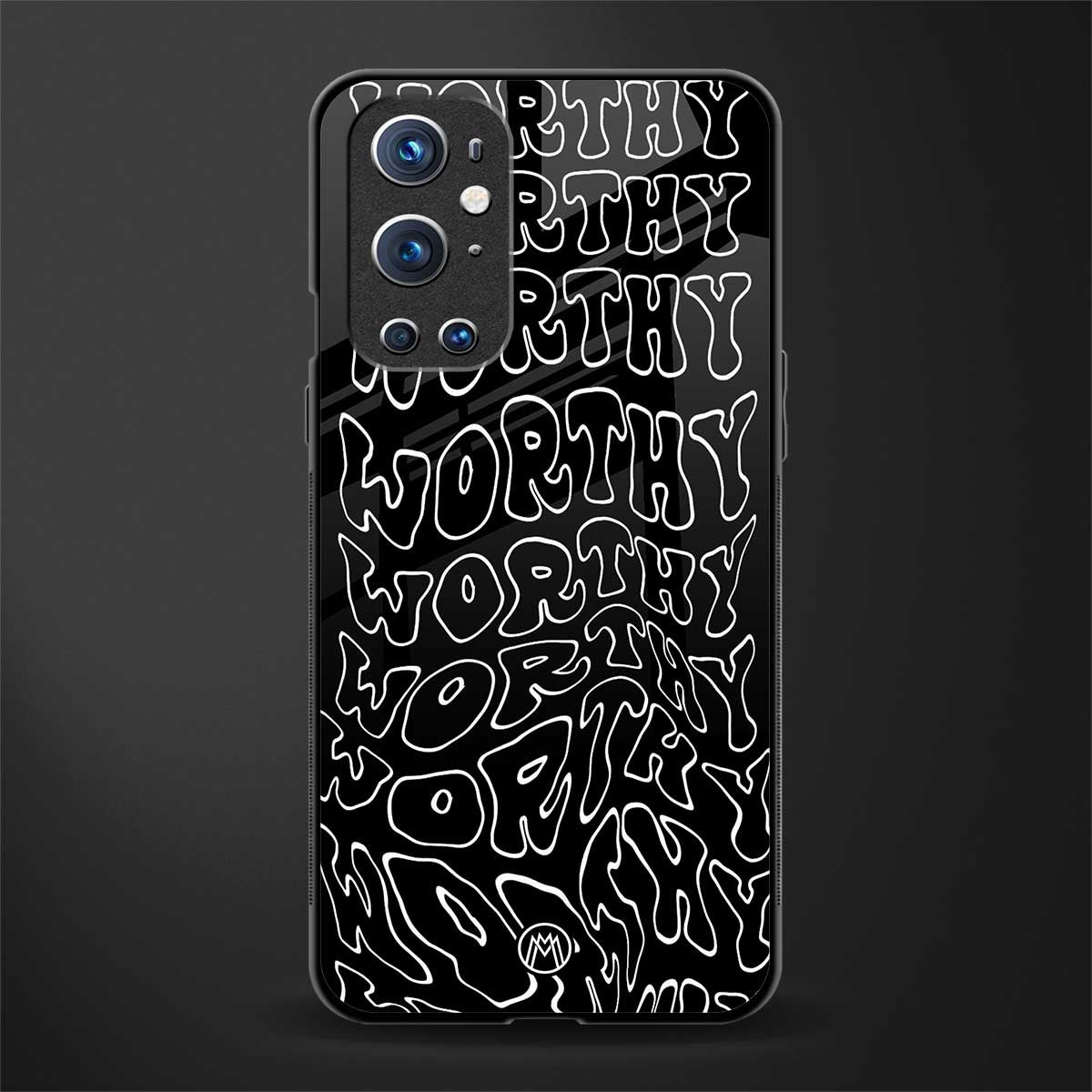 worthy black glass case for oneplus 9 pro image
