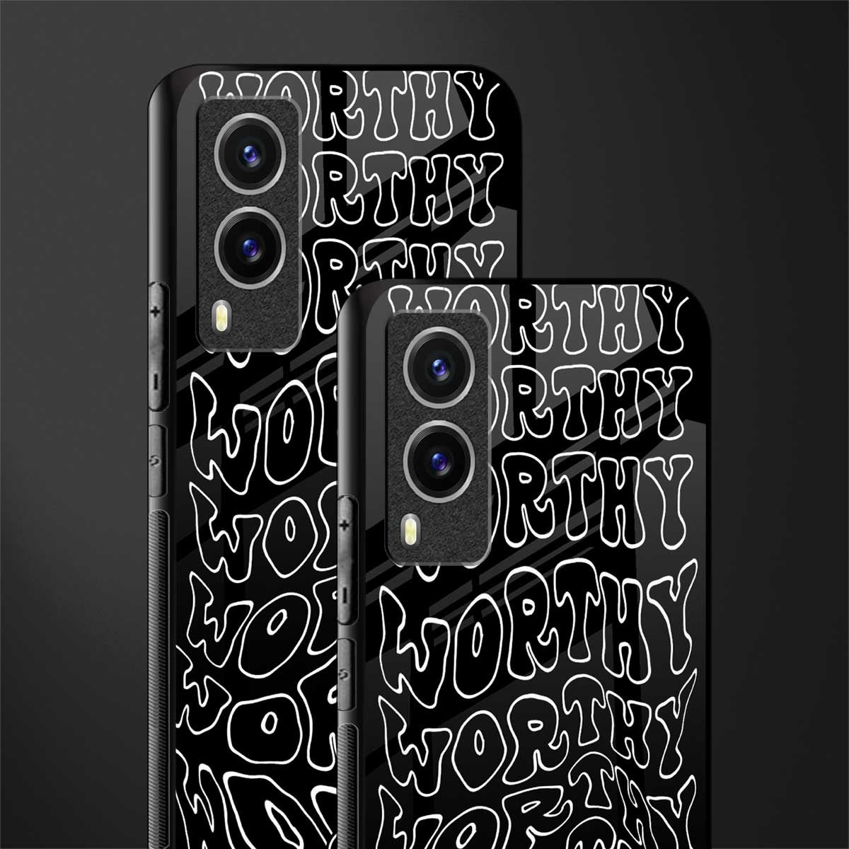 worthy black glass case for vivo v21e 5g image-2