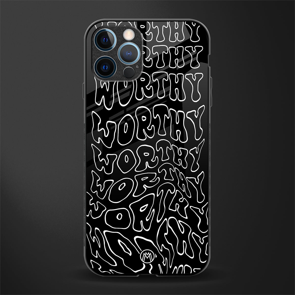 worthy black glass case for iphone 12 pro max image