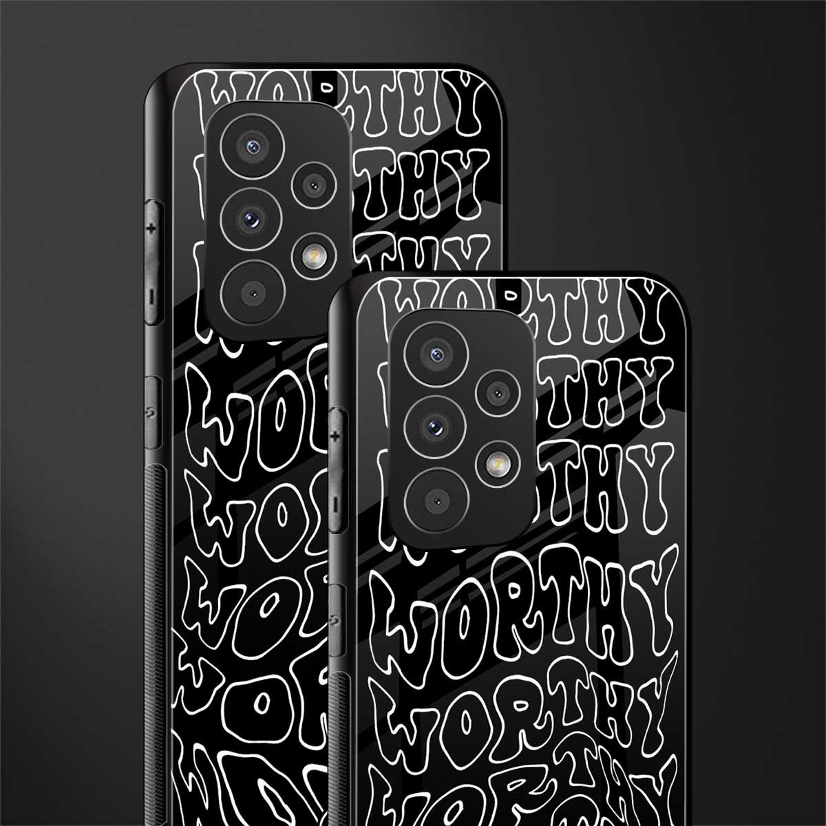worthy black back phone cover | glass case for samsung galaxy a23
