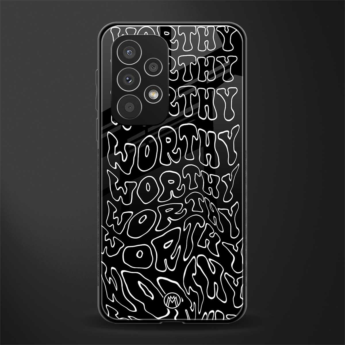 worthy black back phone cover | glass case for samsung galaxy a23