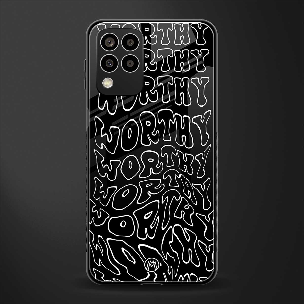 worthy black back phone cover | glass case for samsung galaxy m33 5g