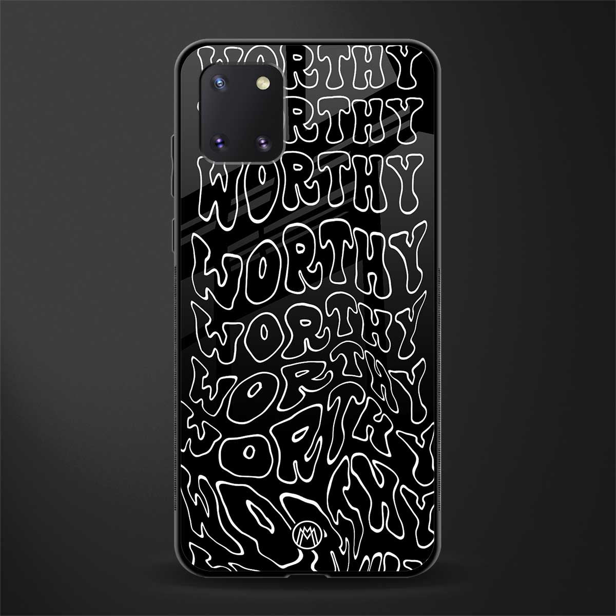 worthy black glass case for samsung a81 image