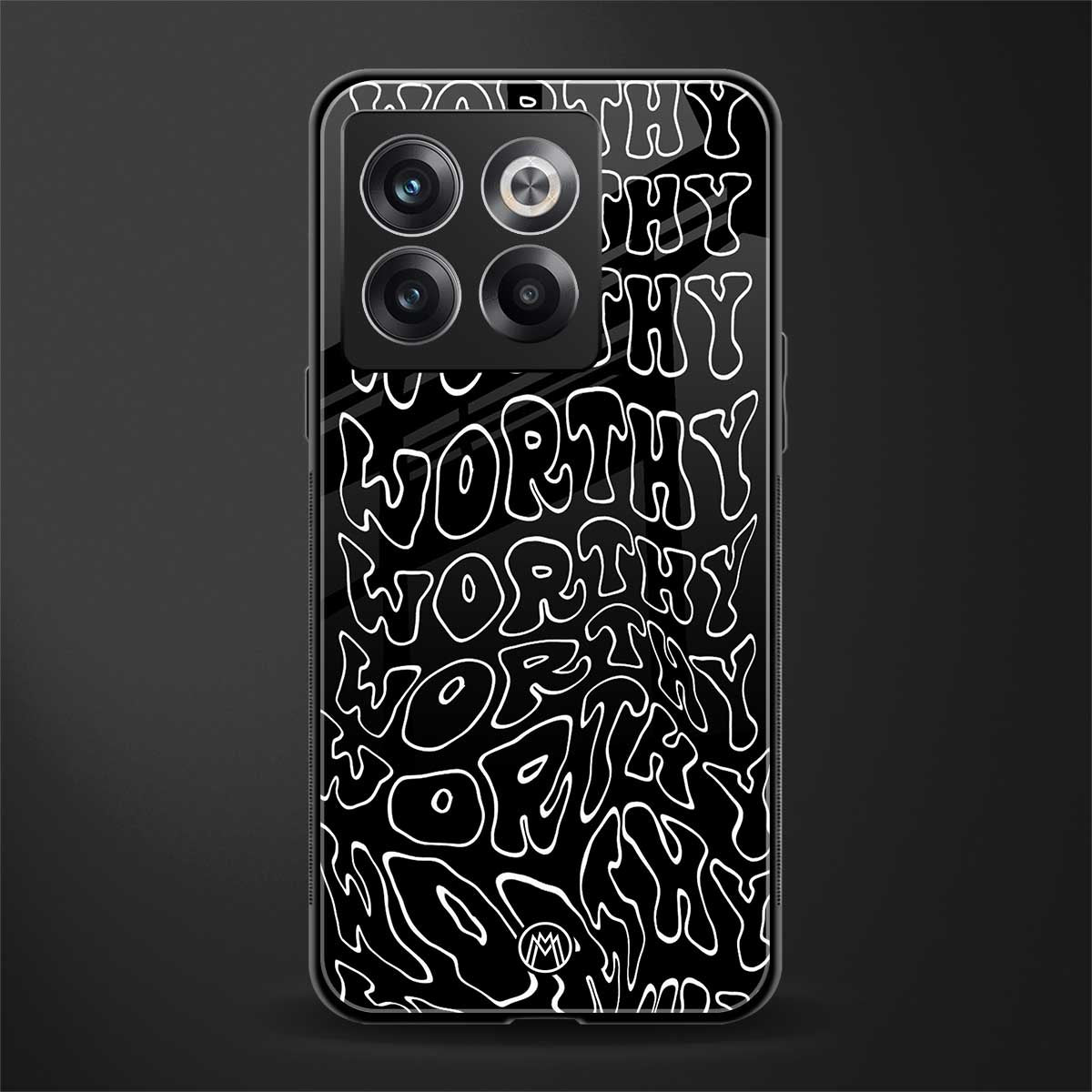 worthy black back phone cover | glass case for oneplus 10t