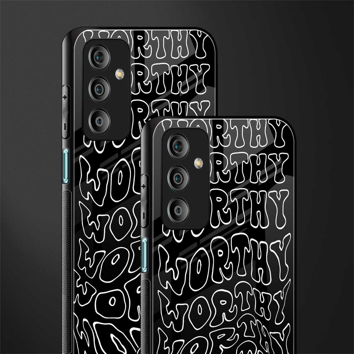 worthy black back phone cover | glass case for samsung galaxy f23 5g