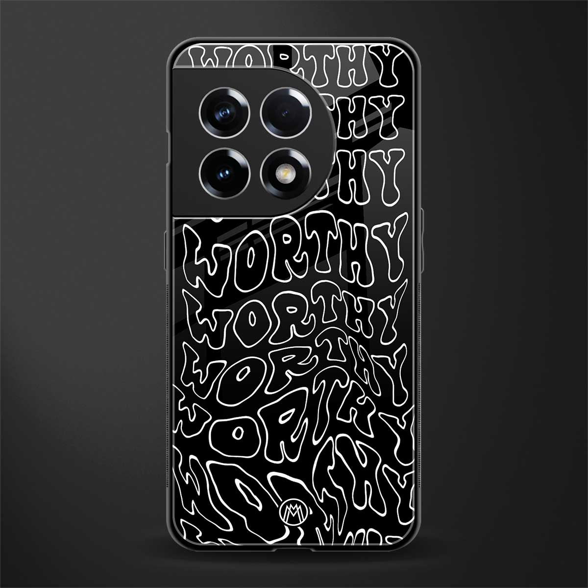 worthy black back phone cover | glass case for oneplus 11r