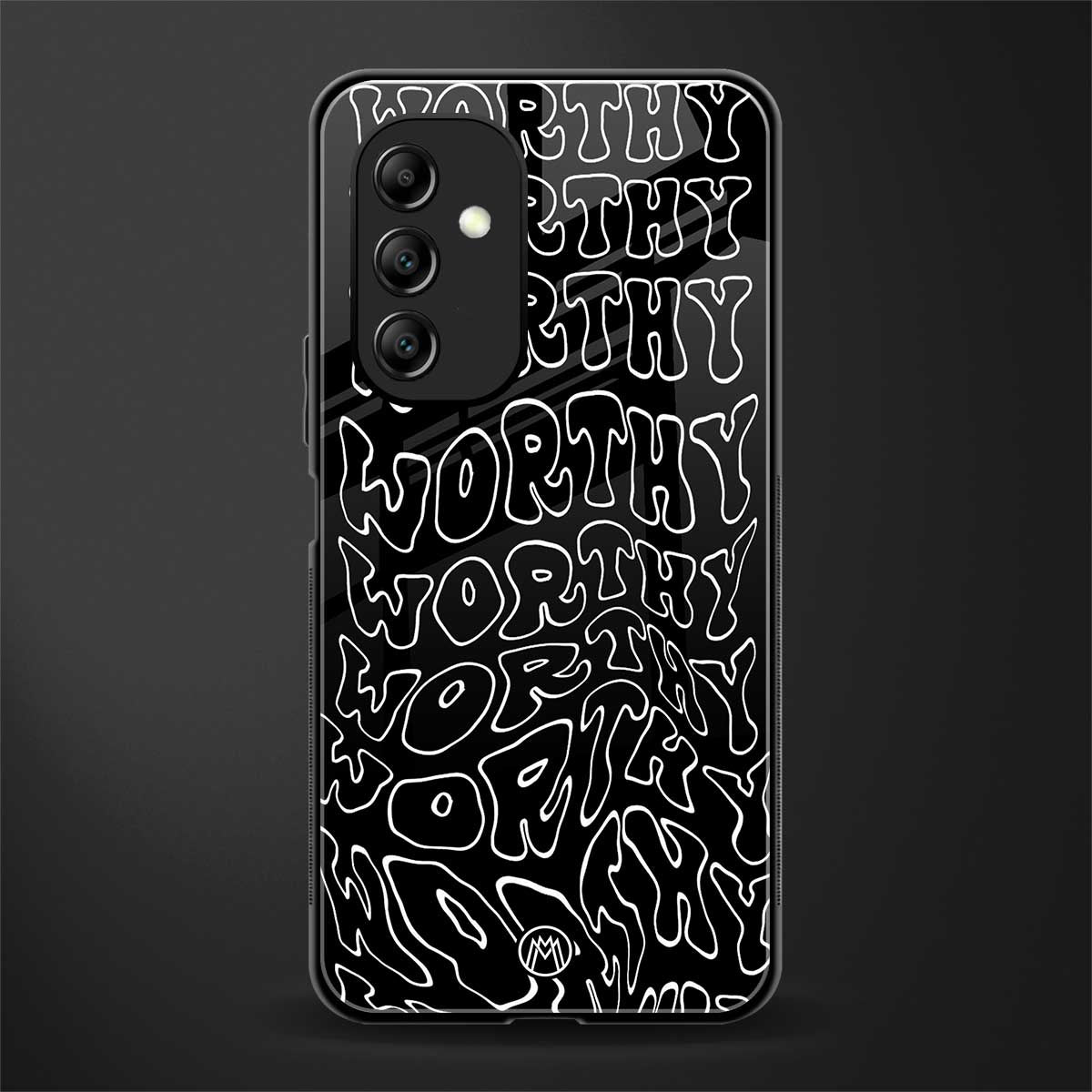 worthy black back phone cover | glass case for samsung galaxy a14 5g