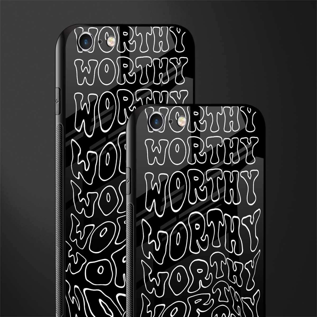 worthy black glass case for iphone 6s plus image-2